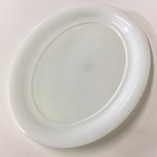 PLATTER, White Plastic - Large Oval